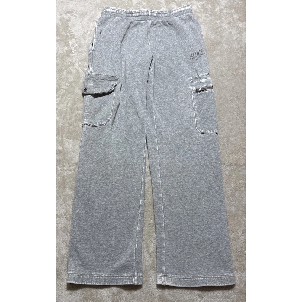 Vintage Nike Cargo Sweatpants Mens Medium Gray Heavyweight Red Label 90s